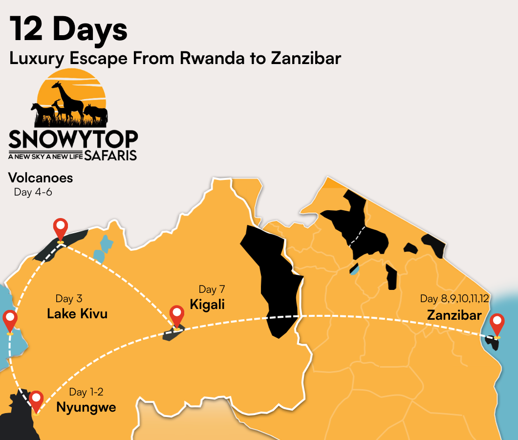 12 Days Luxury Escape From Rwanda to Zanzibar